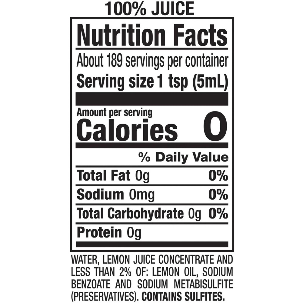 (2 pack) ReaLemon 100% Lemon Juice, 32 fl oz bottle..