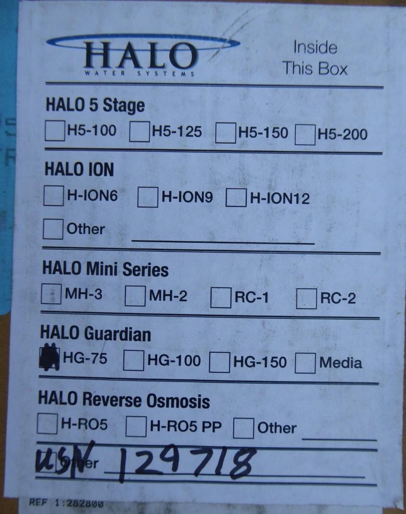 HALO GUARDIAN 3/4" WATER FILTER HG-RC-25