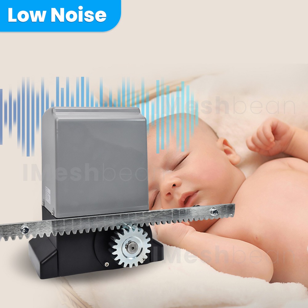 2000-5000LB Automatic Sliding Gate Opener Rack Driven w/2 Remotes &Complete Kit