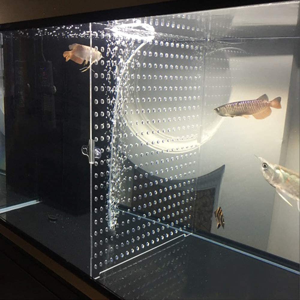 ONE Set Clear Fish Tank Divider Board Include Suction Cups DIY Designed Easy ...