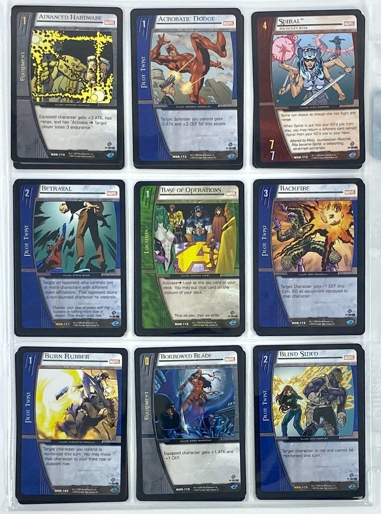 VS System Marvel Origins MOR 2004 220/220 COMPLETE SET NM