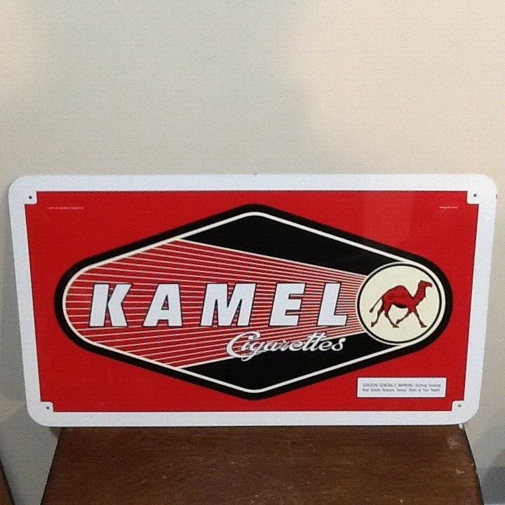 1998 KAMEL RED CIGARETTES TIN SIGN 22" x 12 1/2"