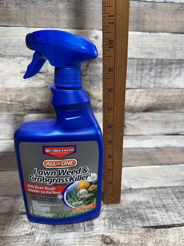 BioAdvanced Lawn Weed & Crabgrass Killer Ready-to-Use Spray 24oz Kills Root