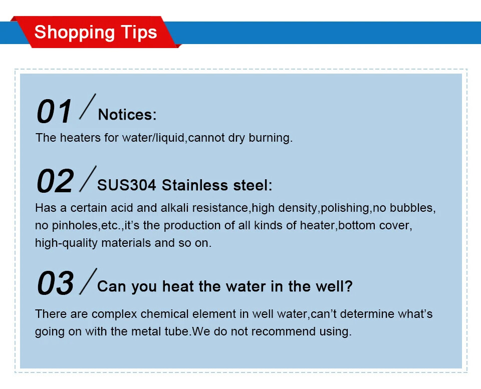 Water Heating Element Stainless Steel Probe Brewery Distilling Machine 220V 380V