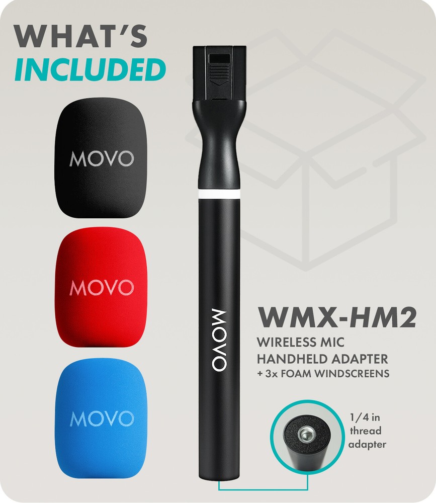 Movo WMX-HM2 Wireless Microphone Handle