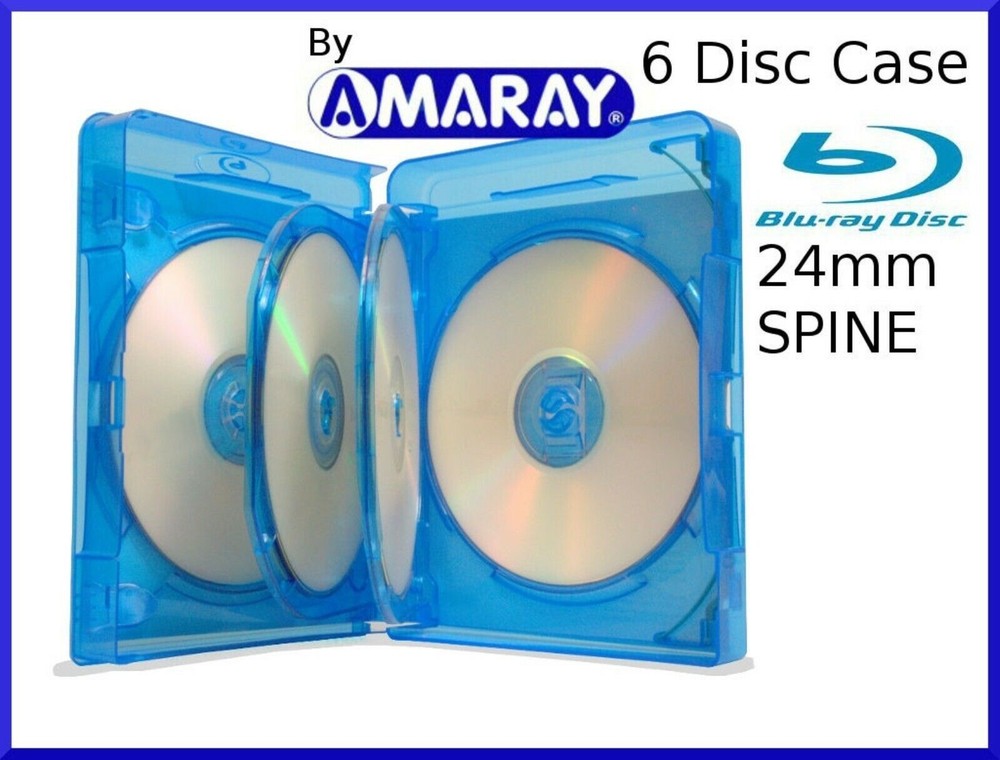 1 x Amaray 6 Disc Blu-ray DVD CD Case Durable Case Polypropylene Plastic
