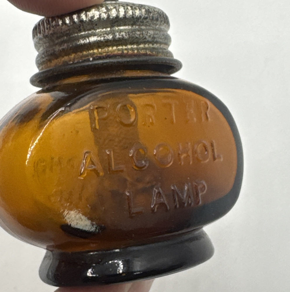 Porter Amber Glass Alcohol Lamp 2.5"