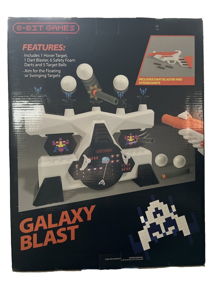 8-Bit Games Galaxy Blast Target Shooting Game Galaga NEW