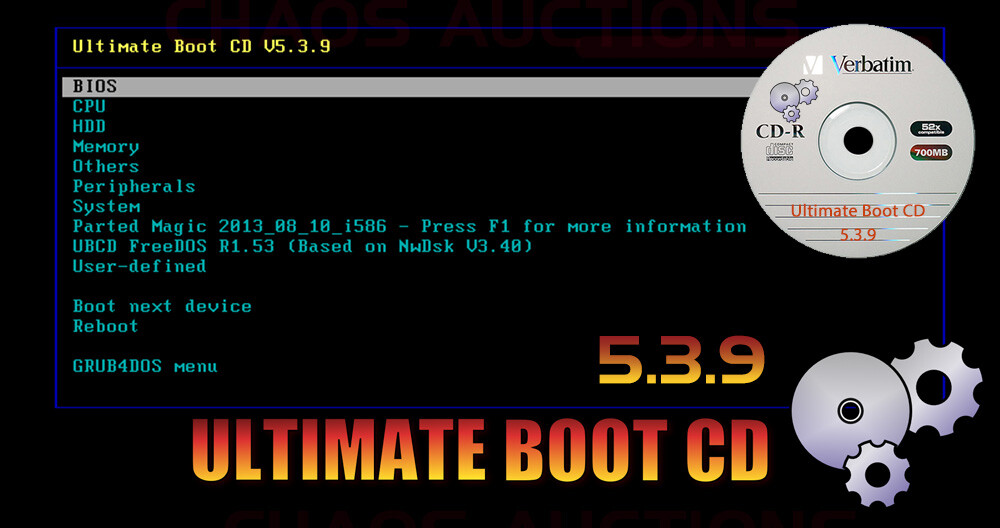 Ultimate Boot CD 5.3.9 LIVE Bootable Utility Repair Toolkit