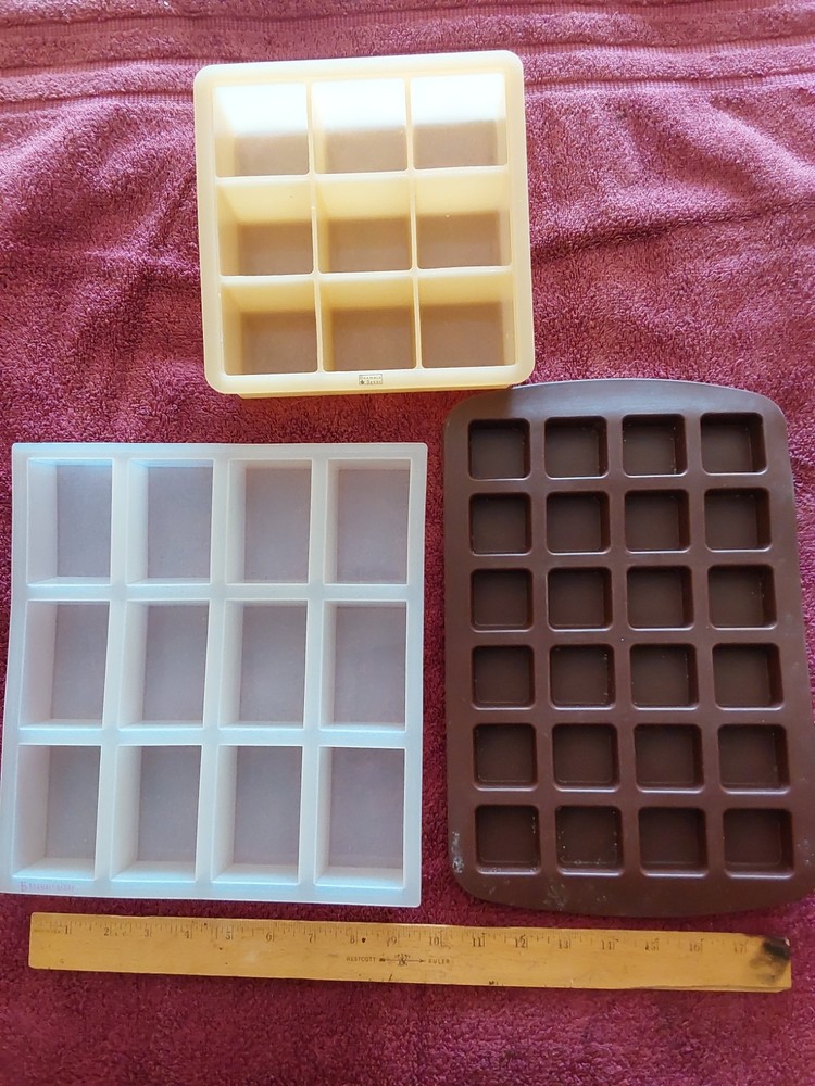 Soap Molds! Cube, Square, Silicon. Excellent Condition