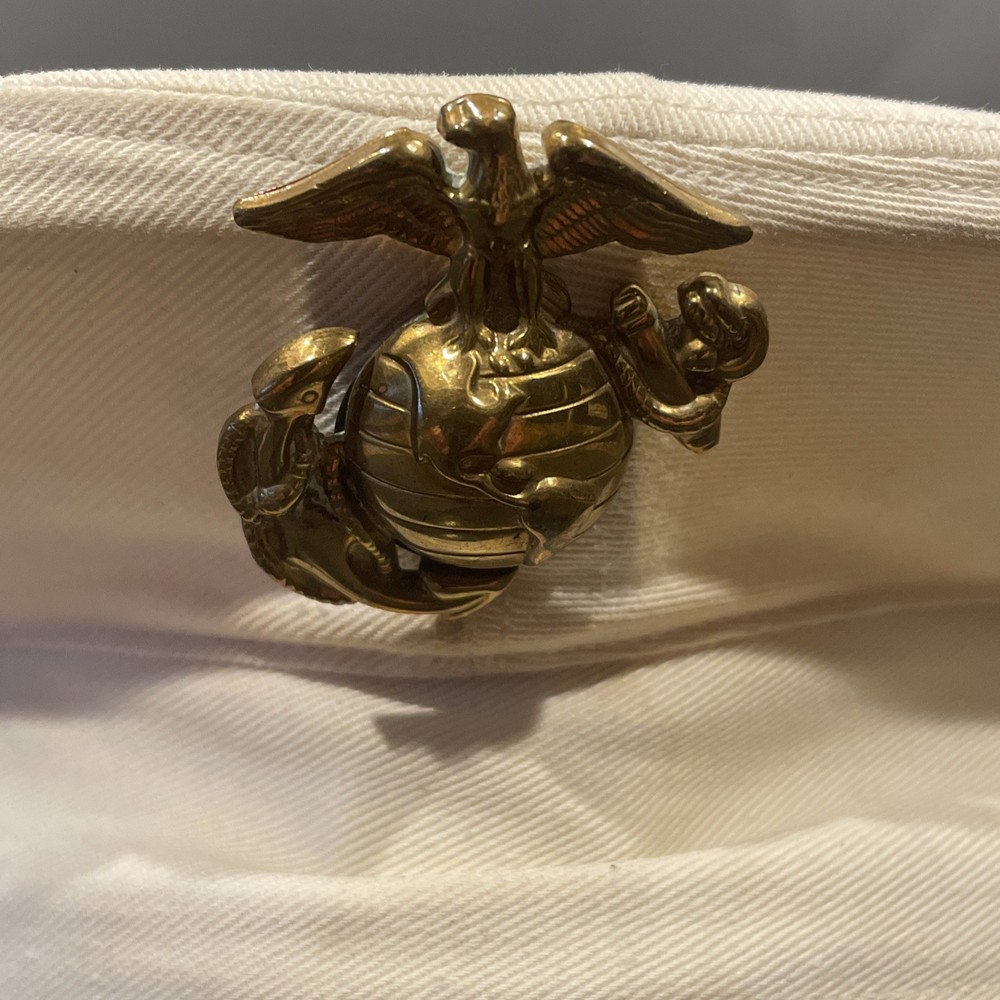 USMC Service Dress White Hat Size 7