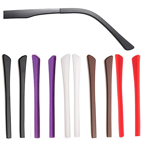 Glasses Temple End Tips Soft Silicone Anti Slip Socks Replacement for Eyeglass