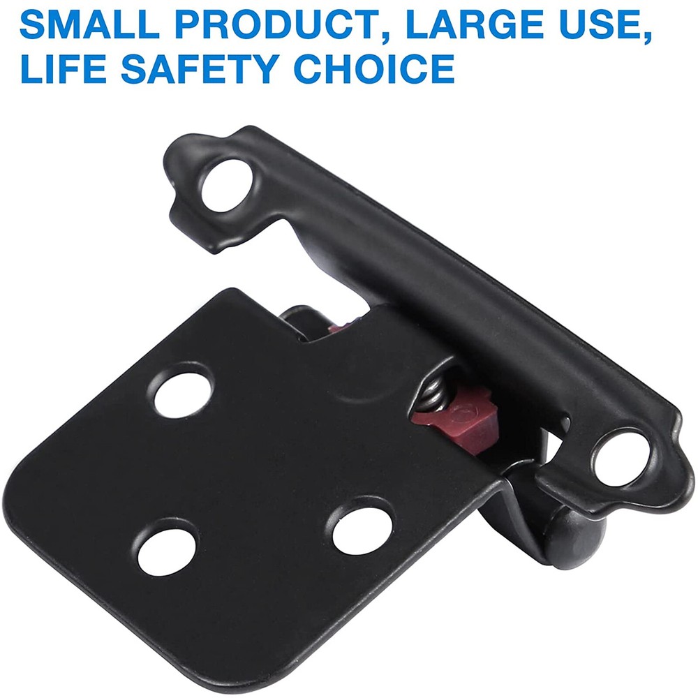 60PCS Cabinet Hinges 1/2" Overlay Face Mount Soft Closing Kitchen Cabinet Hinges