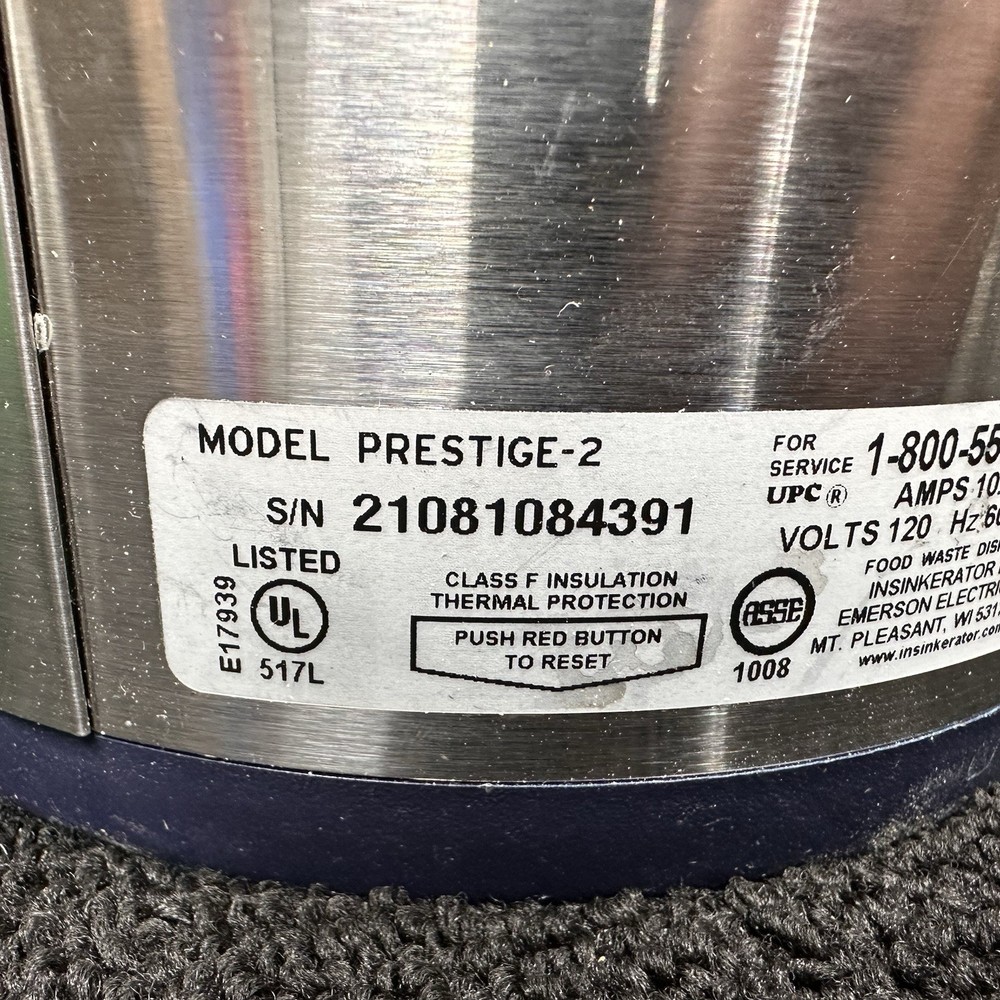 InSinkErator Evolution Prestige 2 Continuous Garbage Disposal *Missing Parts*