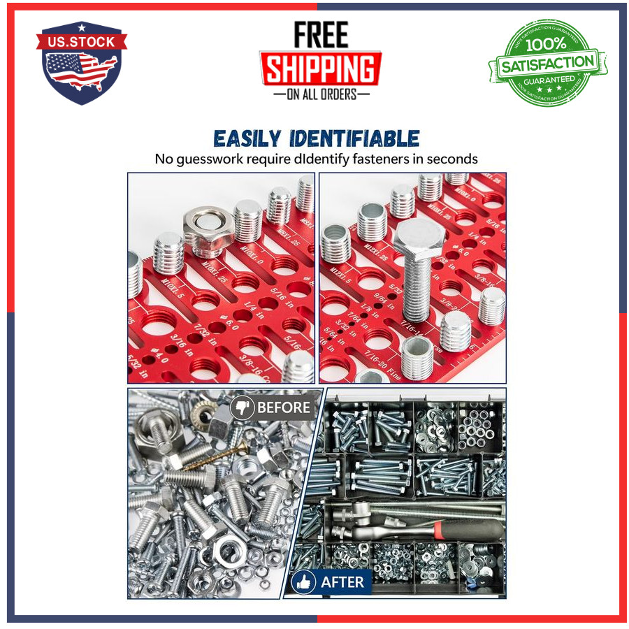 57 Nut and Bolt Thread Checker Thread Checker Standard and Metric Bolt and Nut