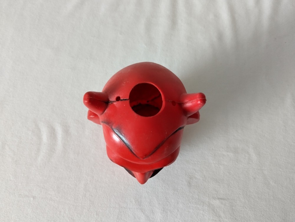 1960s Peerless Red Devil Blow Mold Light Halloween String Light 4"