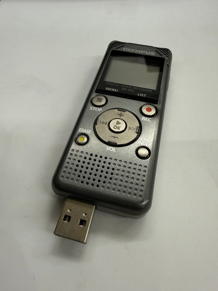 Olympus WS-802 Digital Voice Recorder Integrated USB Connector Gray