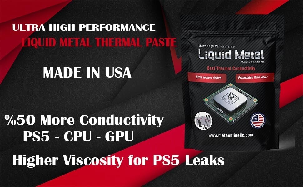 PS5 Over Heating Problem Solver 1.5 Grams Liquid metal thermal paste CPU, GPU