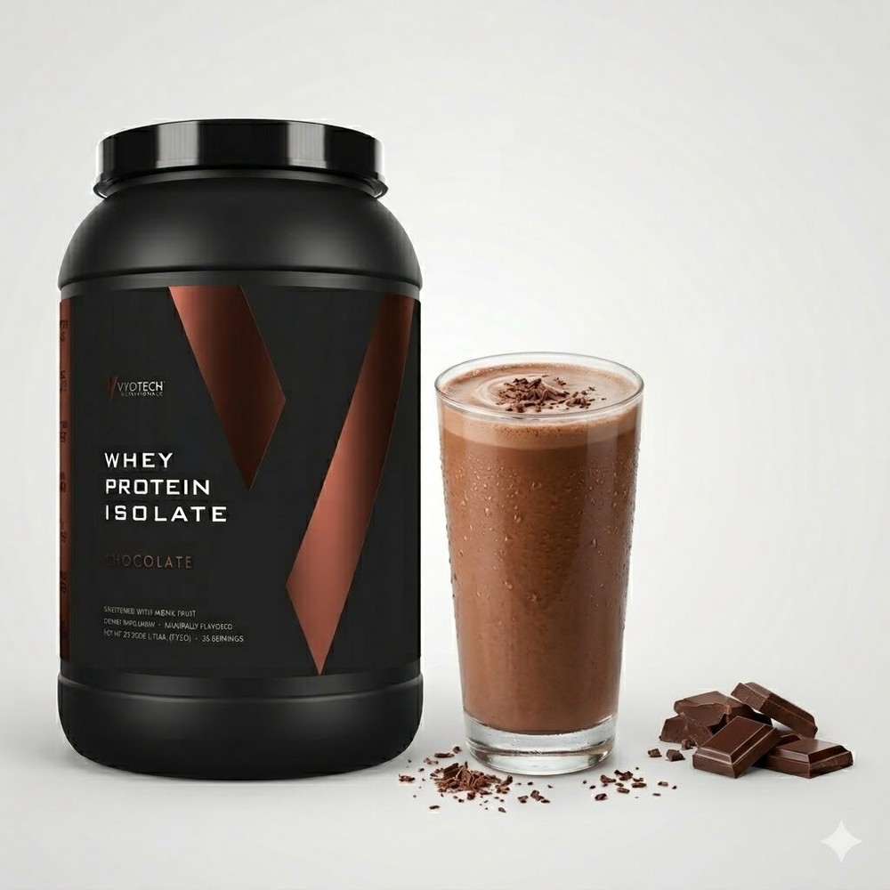 Chocolate Whey Protein Isolate 2 Pack Zero Sugar Monk Fruit Digestive Enzymes