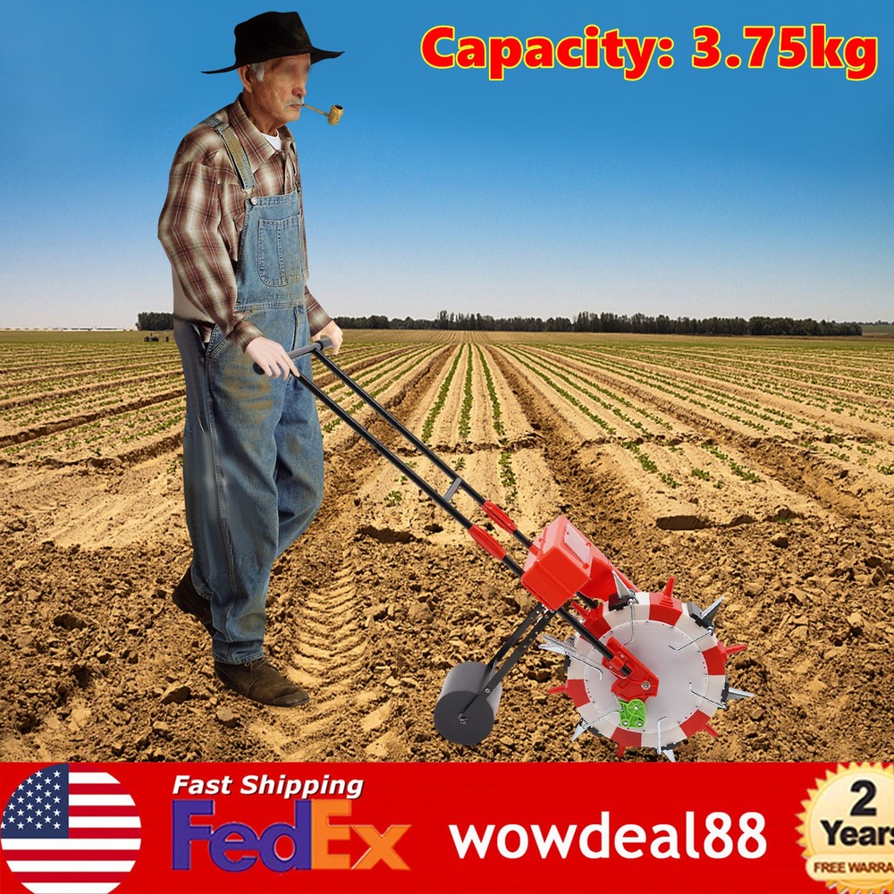 Precision Manual Seeder Garden Seed Planter Spreader Hand-Push Roller Seeder