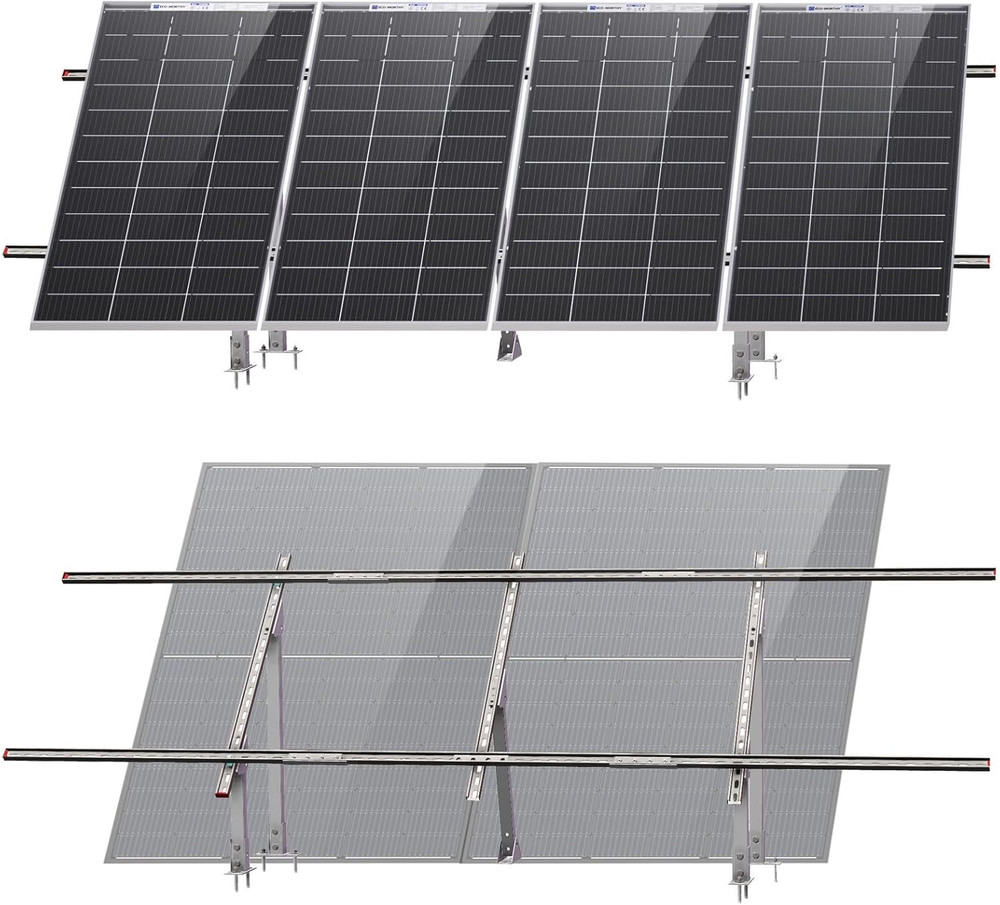 ECO-WORTHY Upgraded Solar Ground Mount Adjustable Multi-Pieces Solar Panel Mount