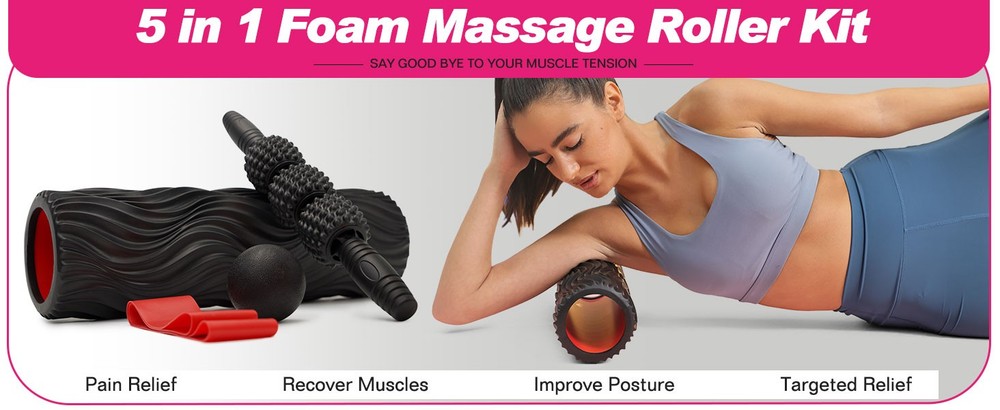 5-in-1 Fo Roller Set, Massa Roller Sti, Massa Ball,