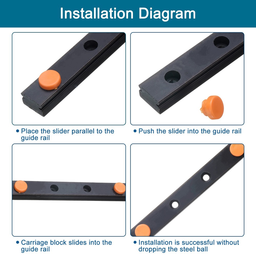 MGN12 100mm Linear Guide Rail, Black