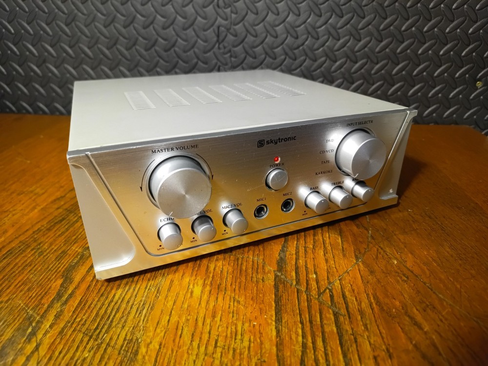 Skytronic Integrated Amplifier Hifi Separate With Karaoke Mic Inputs Working