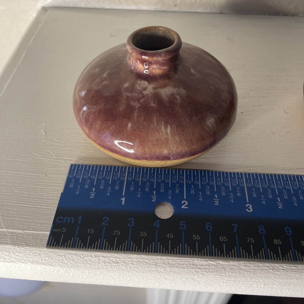 Mini Studio Drip Vases Brown Tan Set Of 2