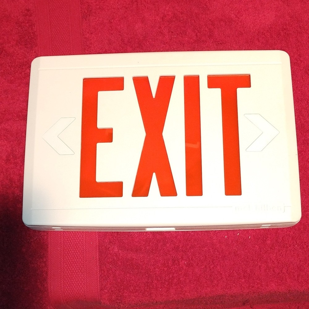 LED Plastic Exit Sign CH6-TEST with Wall Mounting Brackets