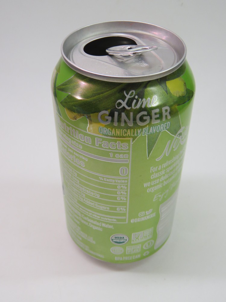 Craft BEER Empty Can ~ NIXIE Lime Ginger Organically Flavored Sparkling Water