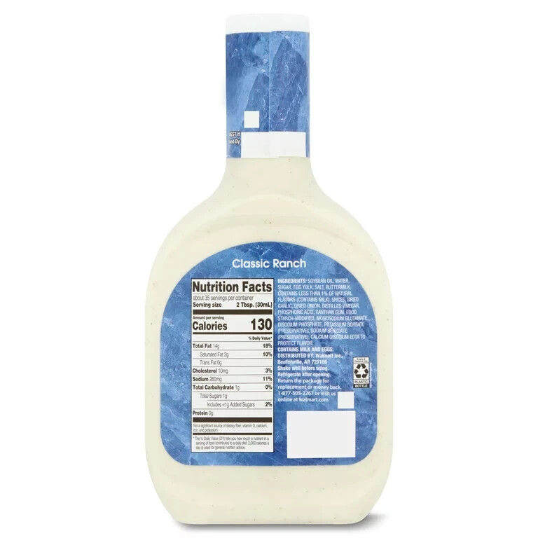 Great Value Classic Ranch Dressing & Dip, 36 fl oz
