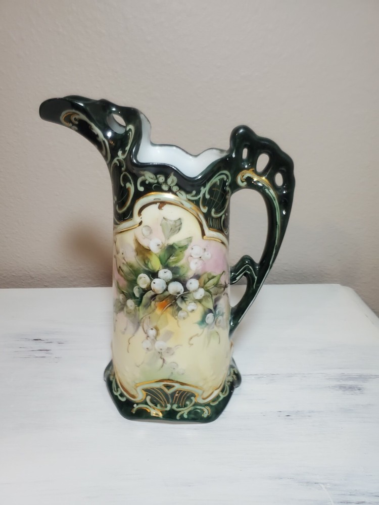Sharon Snook Handpainted Porcelain Pitcher