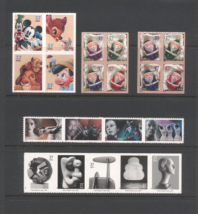2004 U.S. COMMEMORATIVE YEAR SET *44 STAMPS* MINT-NH