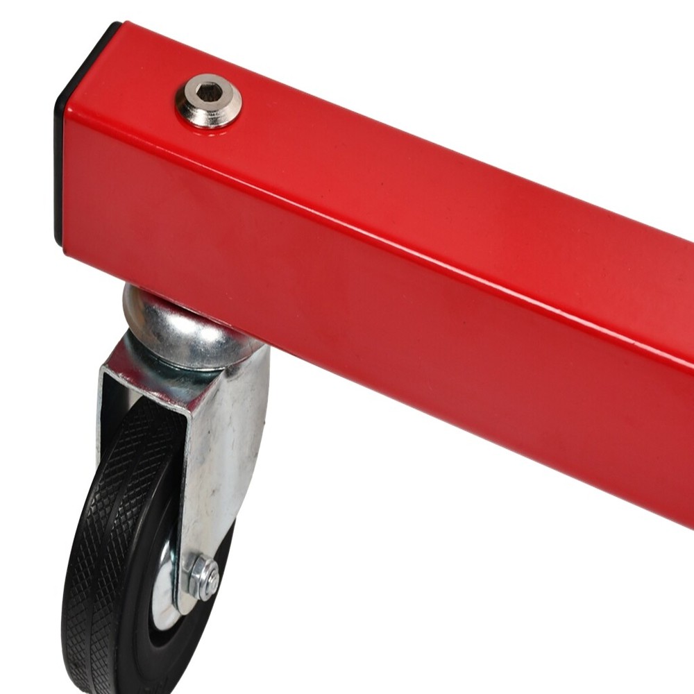 400LBS Foldable Topside Creeper Adjustable 45"-66" Height Engine Movable Ladder