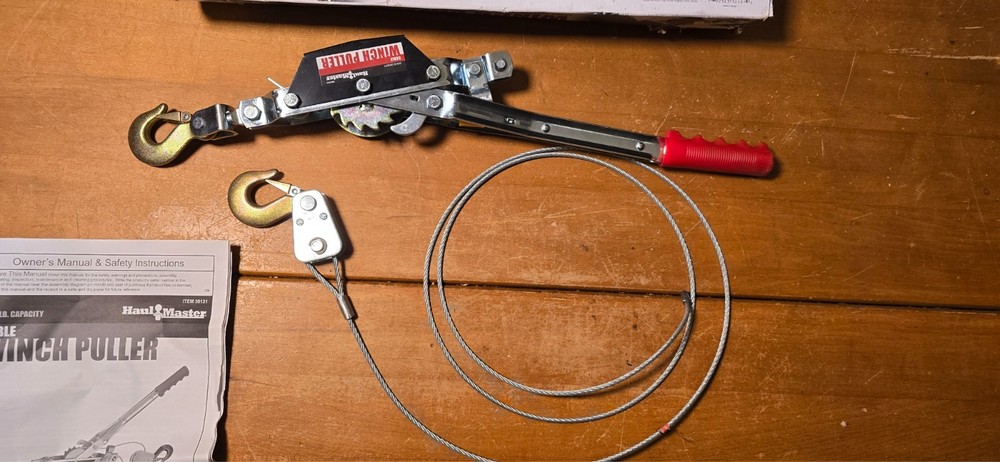 Haul Master Cable Winch Puller 1200 LB capacity, Item #30131