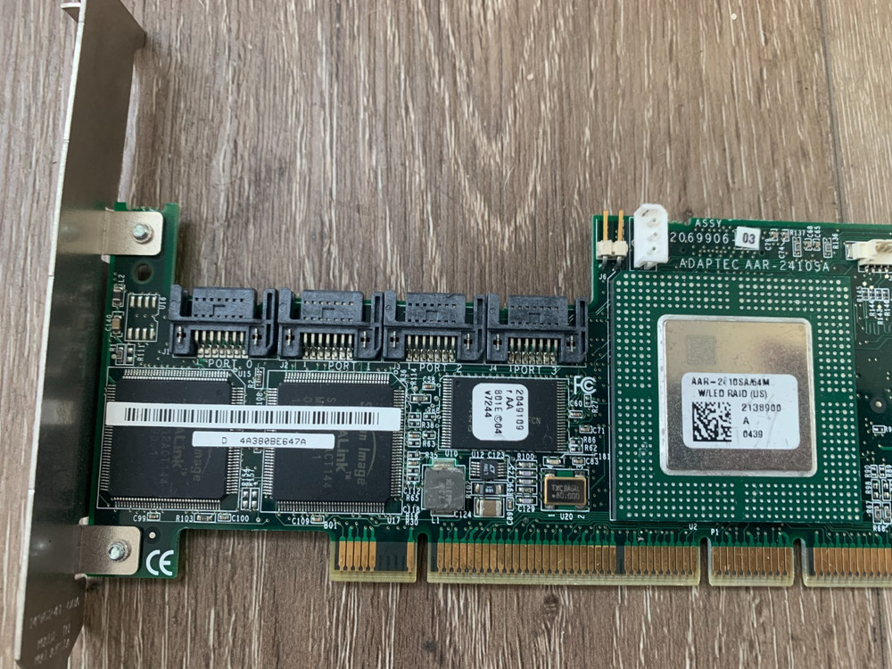 Adaptec AAR-2410SA/64 Raid Adapter 4 Port SATA Controller Card