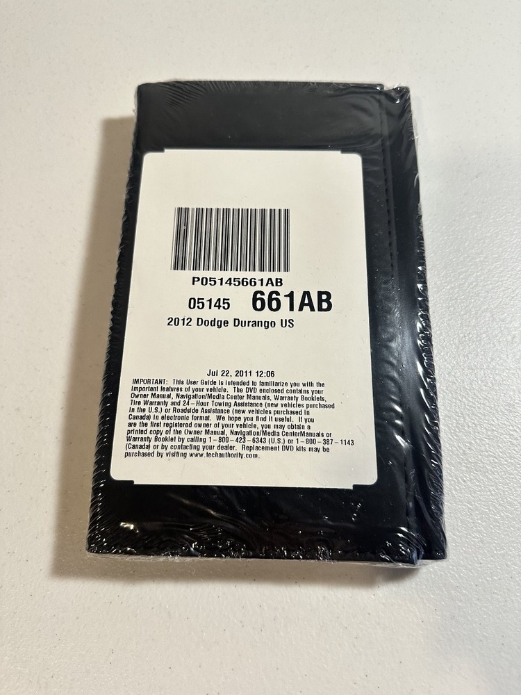Dodge Durango 2012 Owner's Manual Sealed