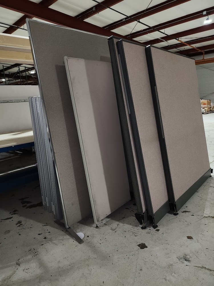 Assorted sizes cloth covered cubicle panels