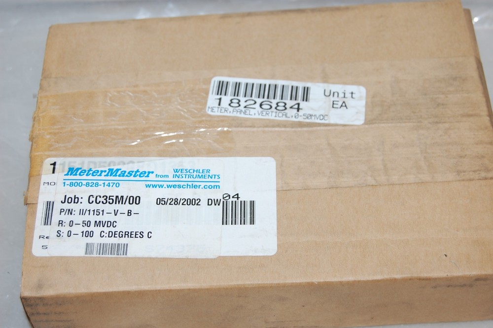 METER MASTER 11/1151-V-B- VERTICAL PANEL METER