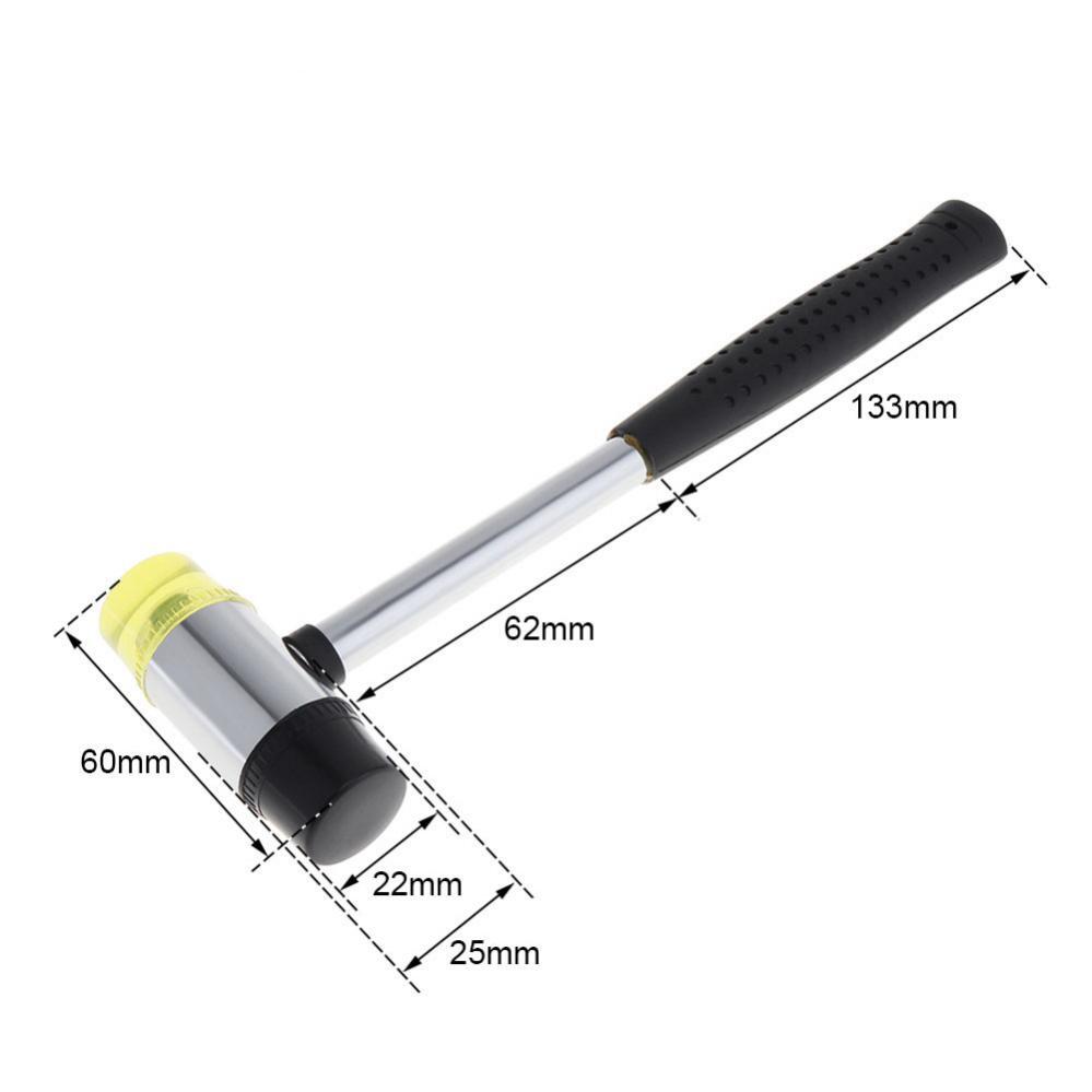 26MM Double Face SMALL RUBBER NYLON HEAD SOFT FACE MALLET HAMMER HANDLE