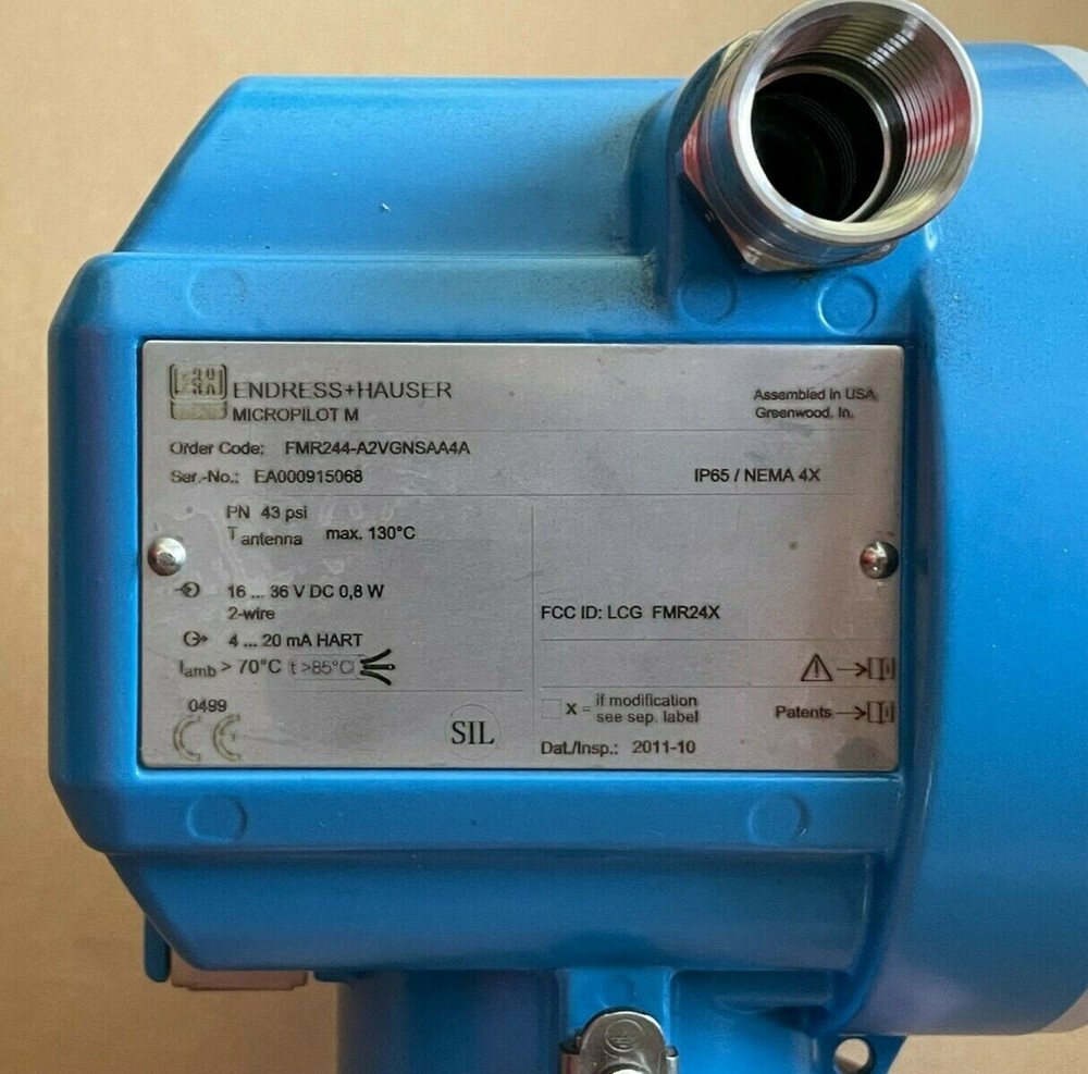 Ultrasonic Sensor - Endress+Hauser Micropilot M - FMR244-A2ZVGNSAA4A