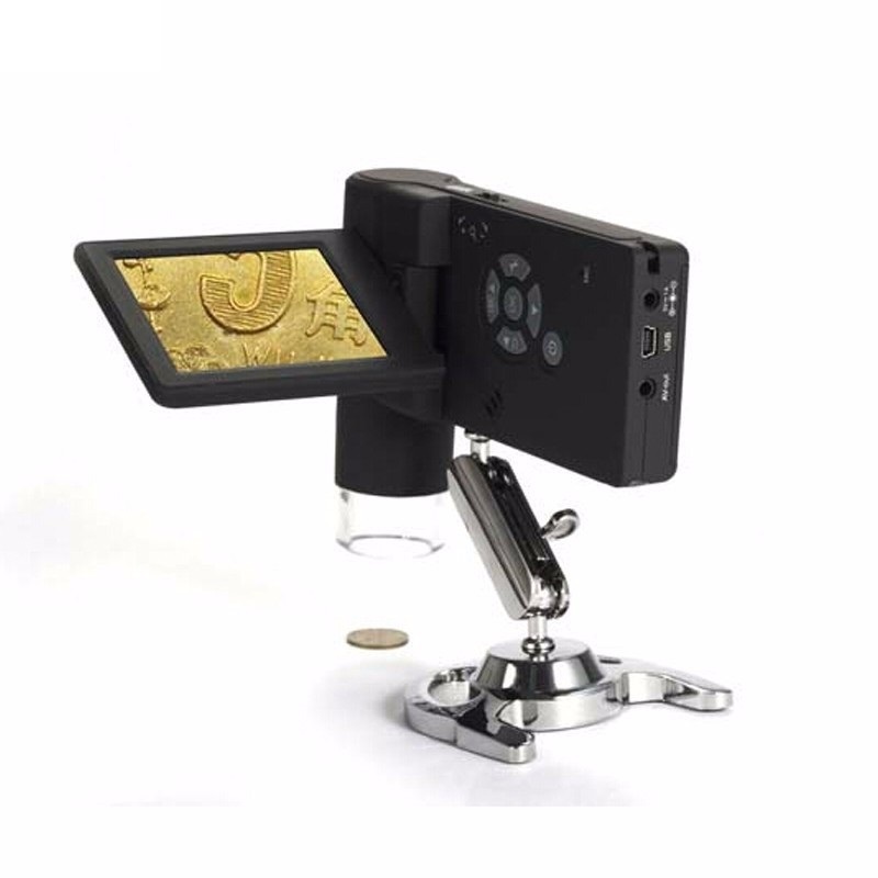 5MP HD Digital Portable Microscope Foldable Camera with 3" LCD Screen 8 LED