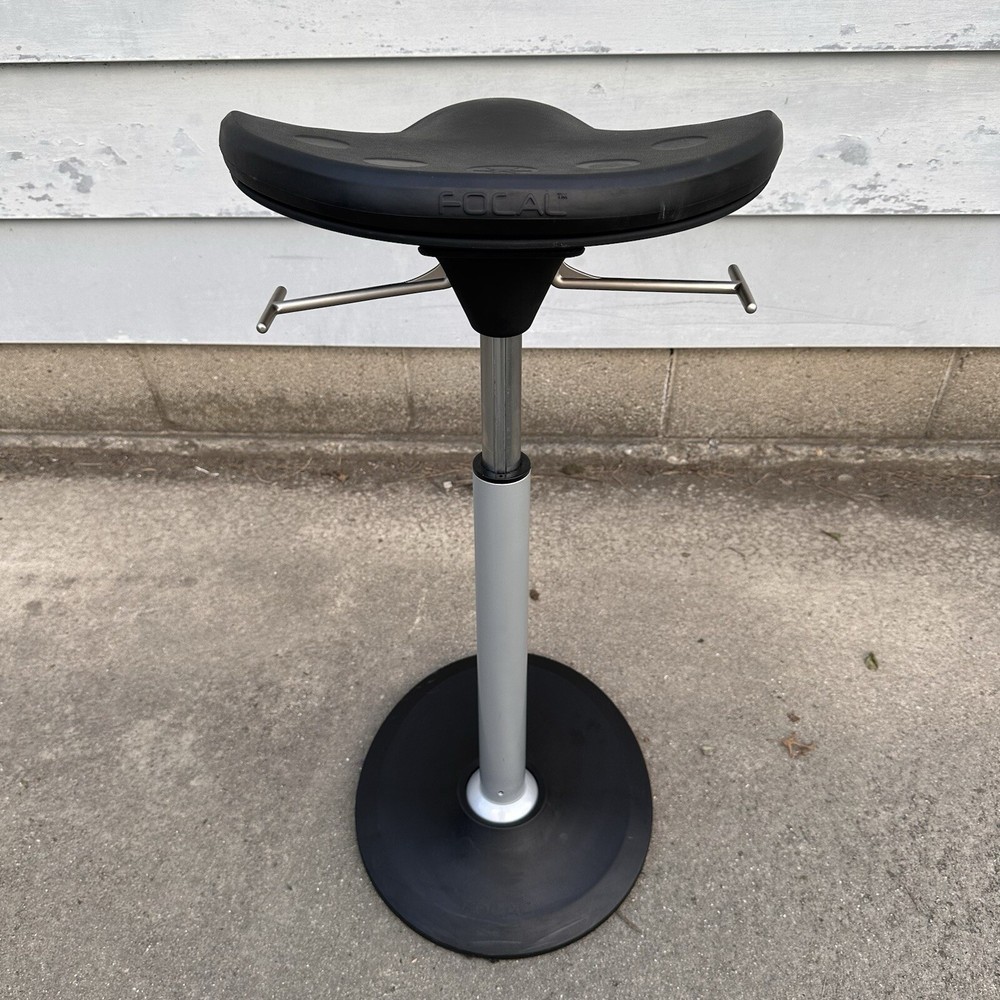 Focal Upright Mobis II Leaning Active Stool Adjustable Height Seat- Black