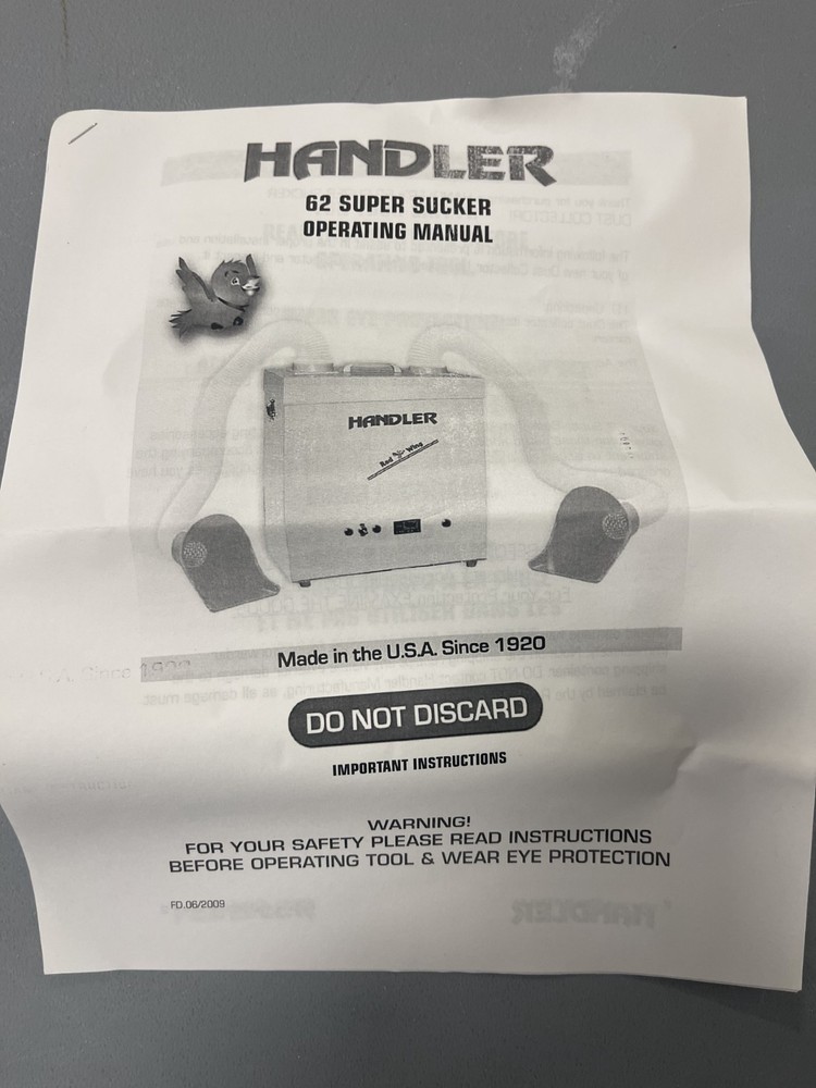 Handler Super Sucker Dust Collector System No 62