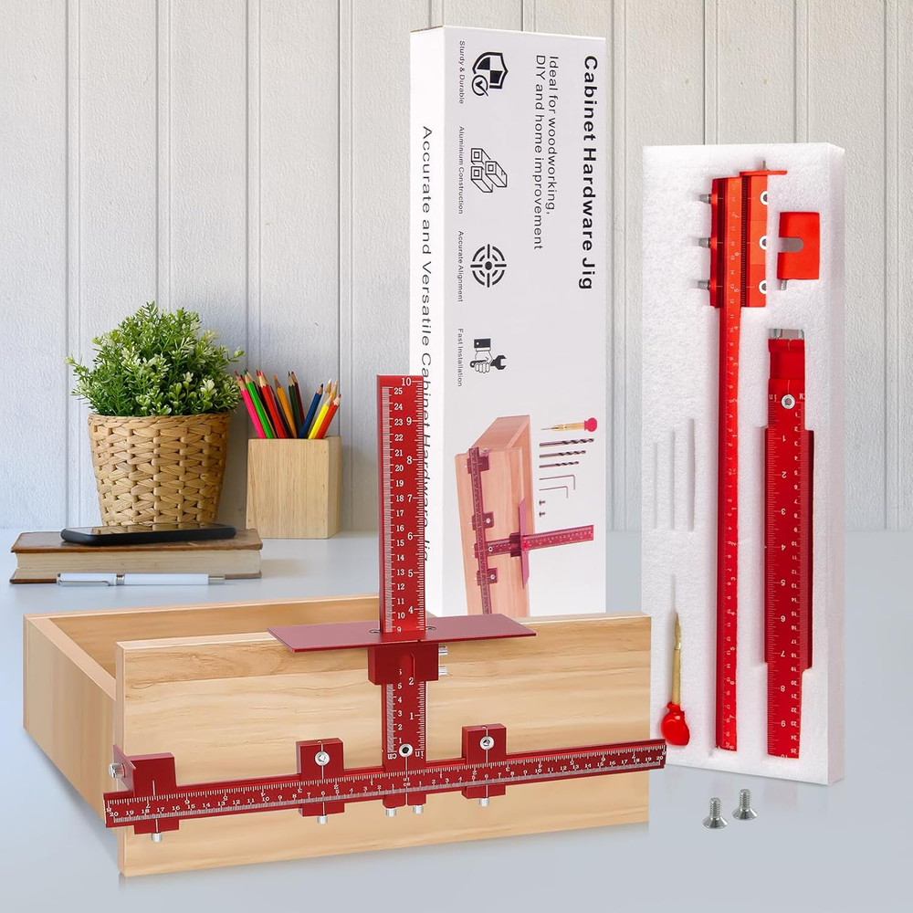 Aluminum Cabinet Hardware Jig Tool Handles Pulls Knobs Automatic Center Punch Te