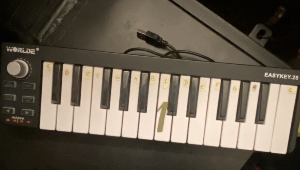 Worlde EASYKEY.25 25-Key MIDI Keyboard Controller USB Octave Pitch Rotary
