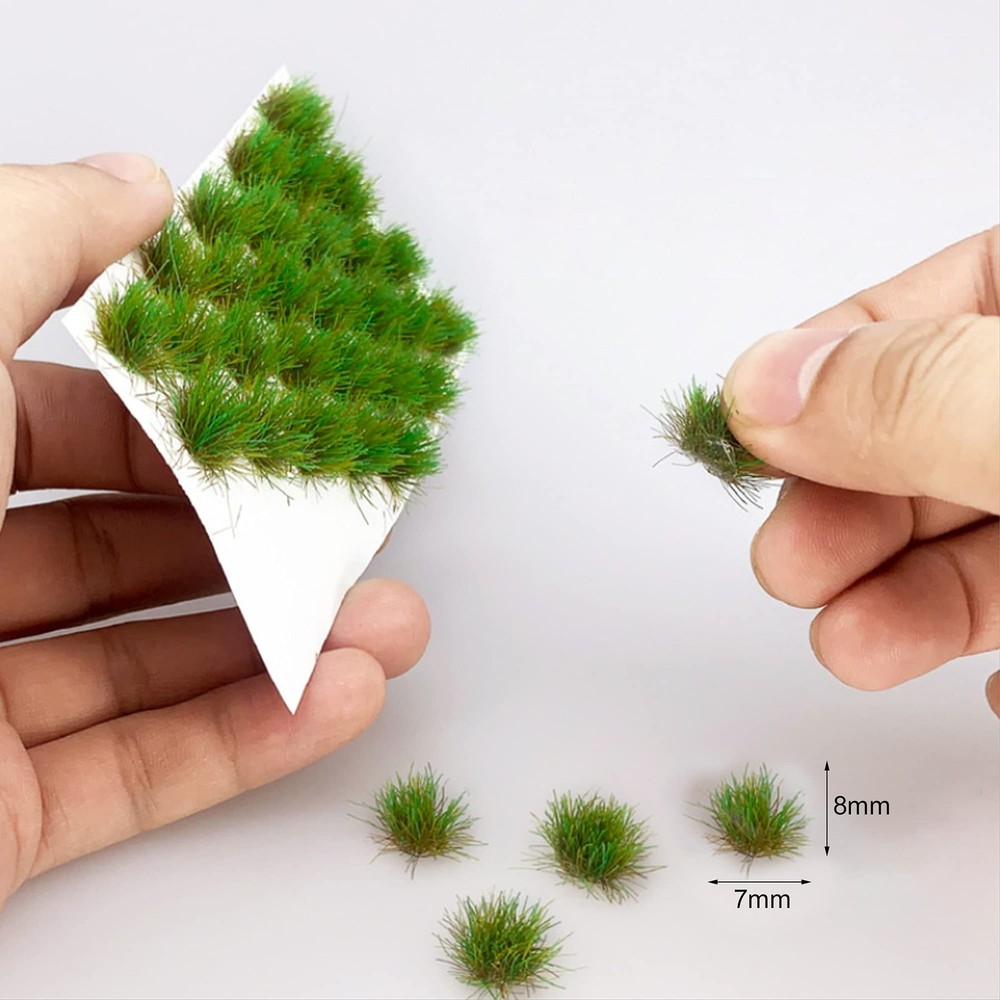 Static Grass Tuft Model Kit Scenery Terrain & Tweezers for Grass Modeling 128pcs