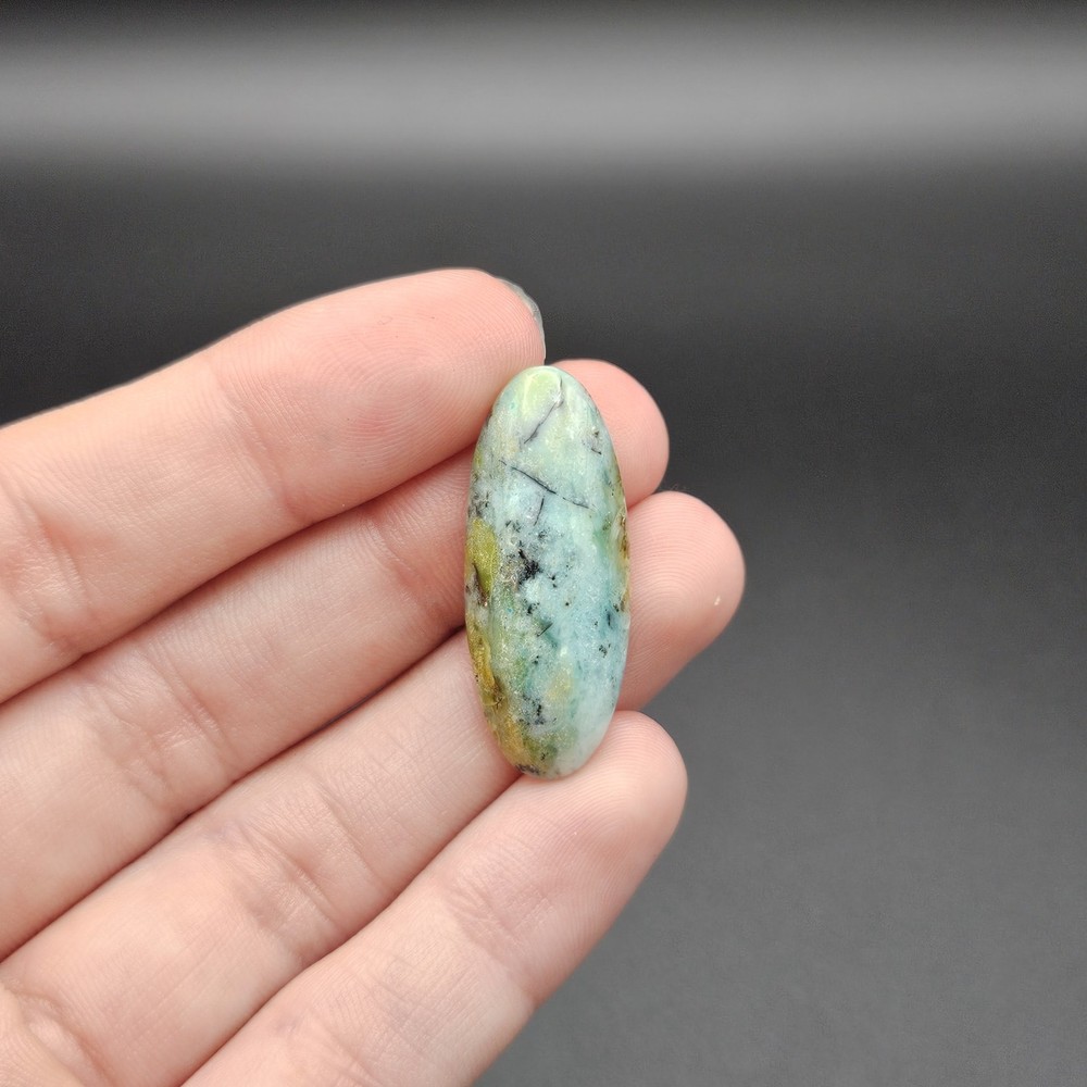 Indonesian Blue Opalized Petrified Wood Cabochon