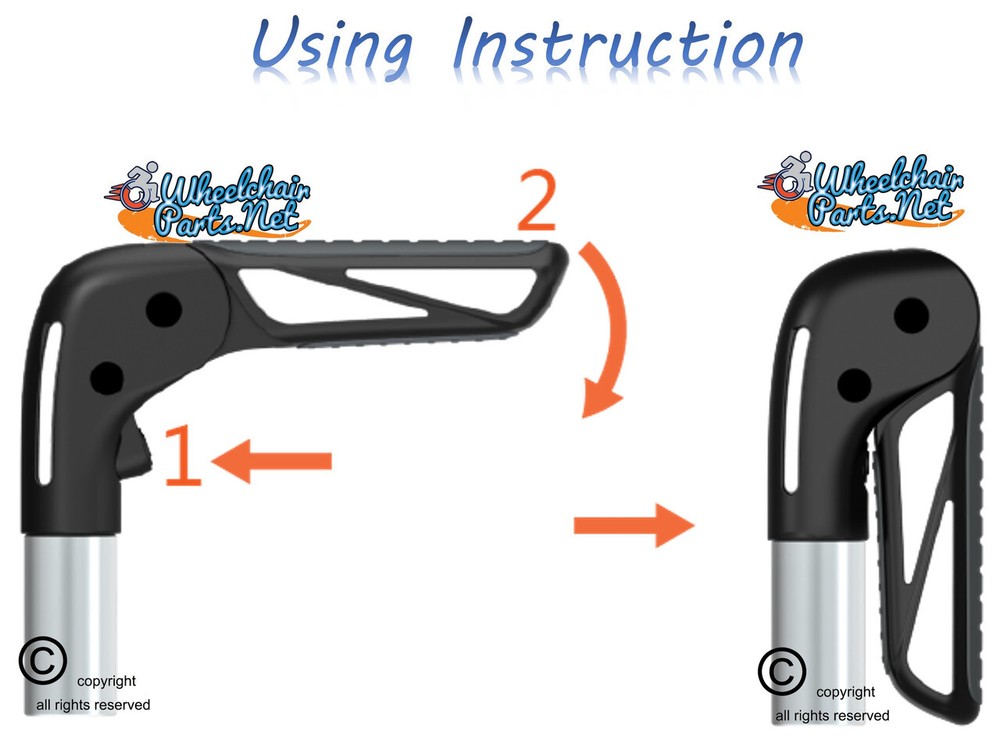 Universal Foldable Push Handle. Fits on 19mm Tubes